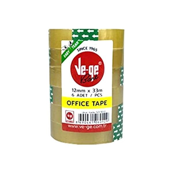 Vege 12X33 6 Lı Sarı Şerit Selefon Bant