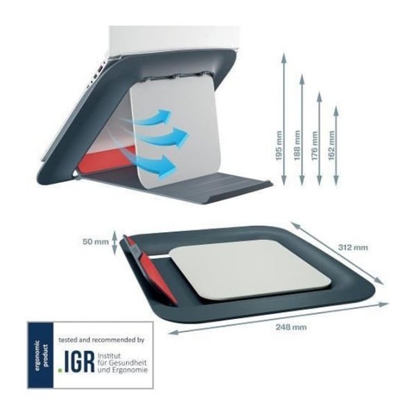 LEİTZ COSY ERGO GRİ LAPTOP STANDI
