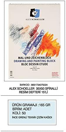 Alex Schoeller ALX-024 35x50 cm 15 Yaprak 165 gr Resim Defteri