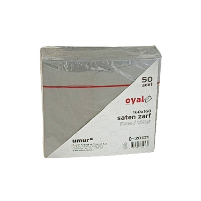 OYAL 160X160 160GR 50Lİ FÜME SATEN ZARF