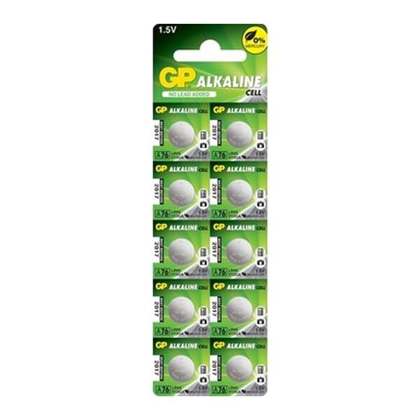 Gp GpA76-2C10 Lr44 10 lu Alkalin Pil
