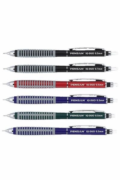 Pensan IQ-DUO 0,7 mm Silgili Mavi Versatil Kalem Seti