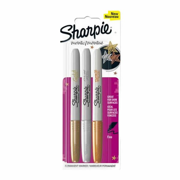Sharpie 2024305 3 lü Blisterli Karışık Renk Metalik Markör Kalem