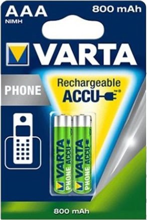 VARTA 58398-2 AAA 800 MAH 2'Lİ PHONE İNCE ŞARJLI PİL