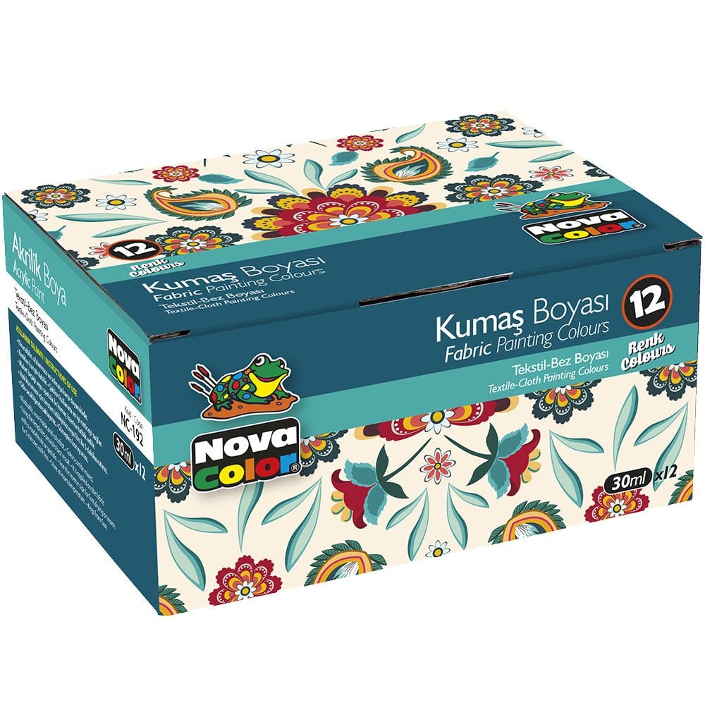 Nova Color NC-192 12 li Takım 30 Ml Kumaş Boyası