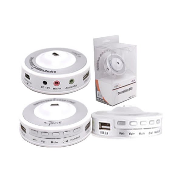 S-LİNK HE820 3 PORT USB HUB 2.0 + SES KARTI