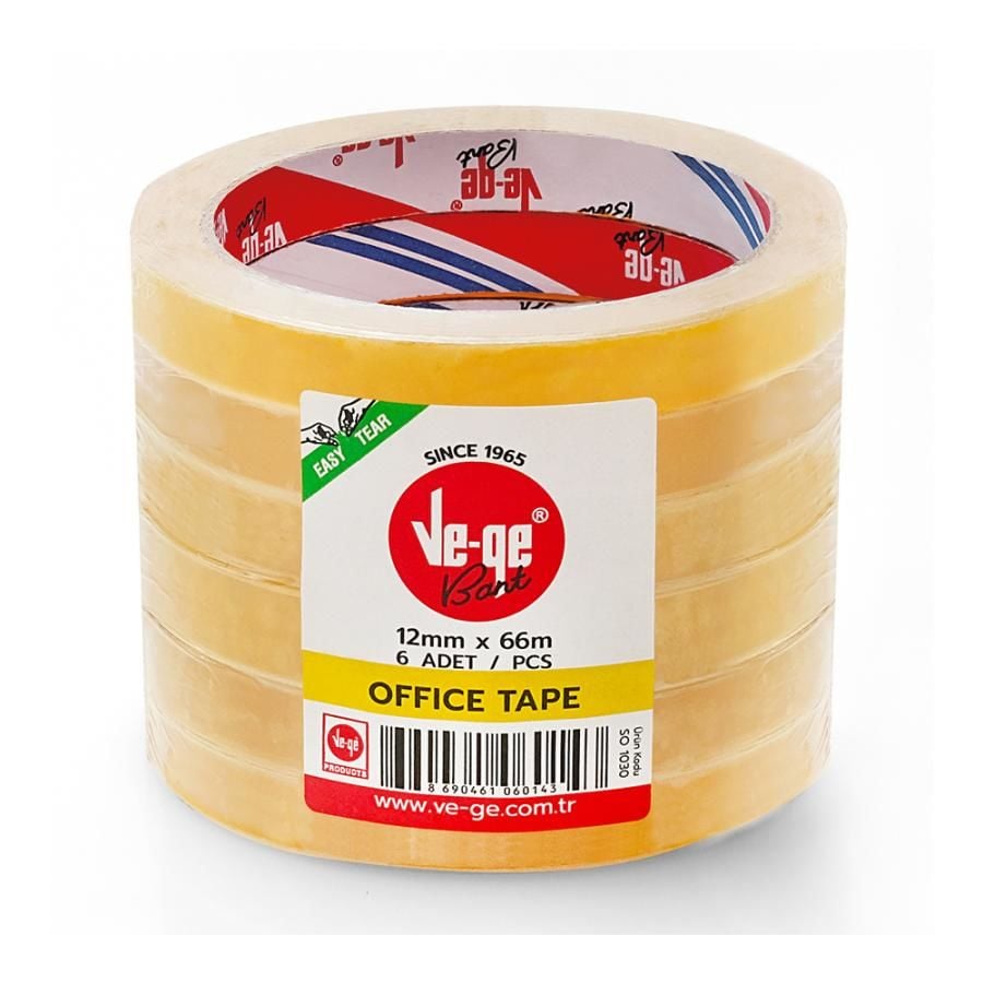Ve-Ge 12mmx66m 6lı Selefon Bant