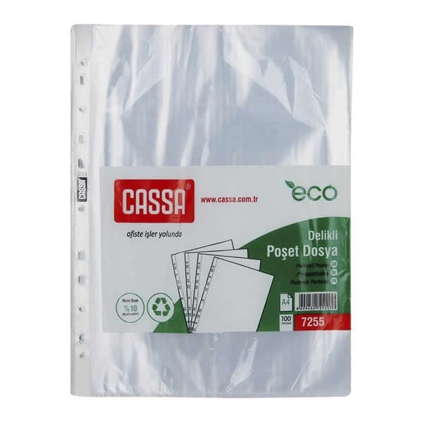Cassa 7255 Eco A4 100 lü Poşet Dosya