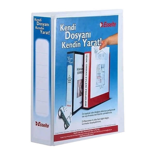 Esselte 46563411501 30 mm 4D Mekanizmalı Beyaz Klasör