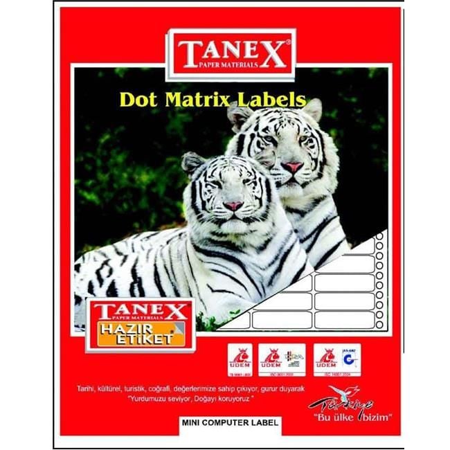 TANEX 35X55 MM BİLGİSAYAR ETİKETİ