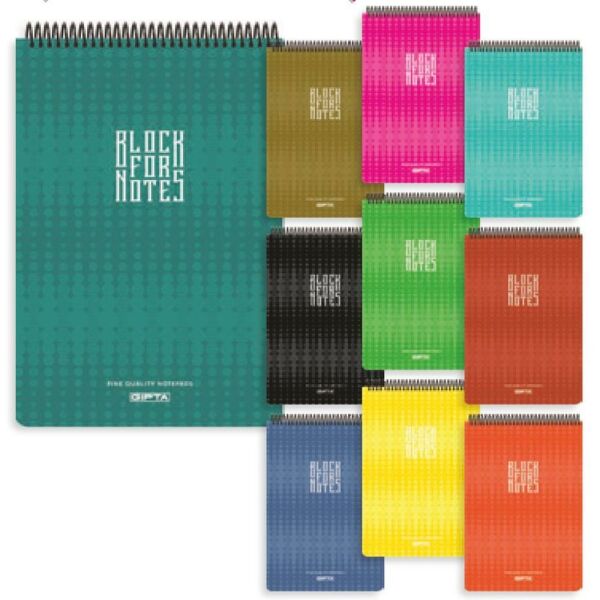 Gıpta Block For Notes A5 100 Yaprak Kareli Spiralli Bloknot