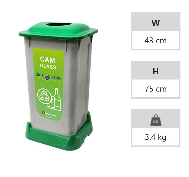 AFORM 70 LT NATUREL MAVİ KAĞIT ATIK KOVASI