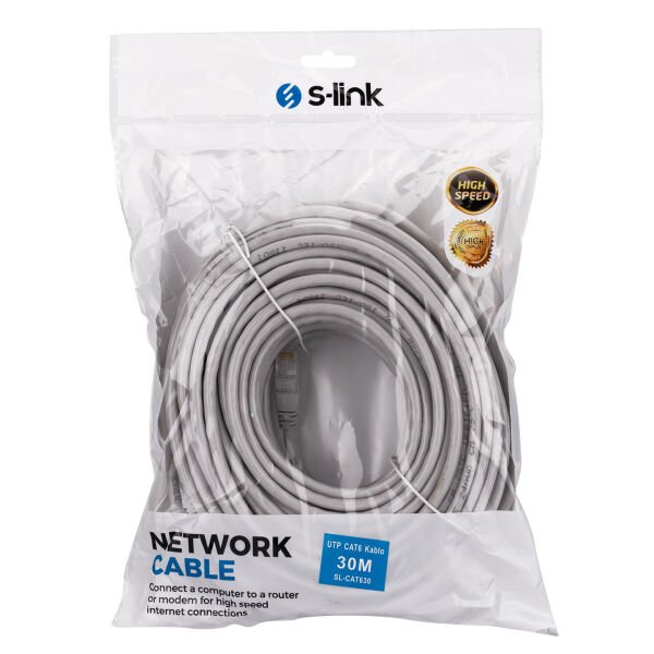 S-Link CAT630 30 Mt Gri UTP Patch Kablo