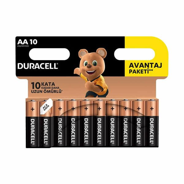 Duracell AA 10 lu Kalem Pil