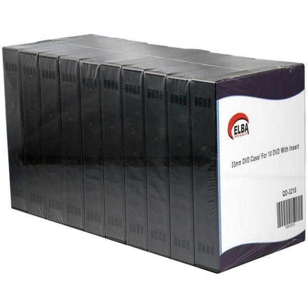 Elba Qd-3210 10 lu 33 mm Siyah Dvd Kutusu