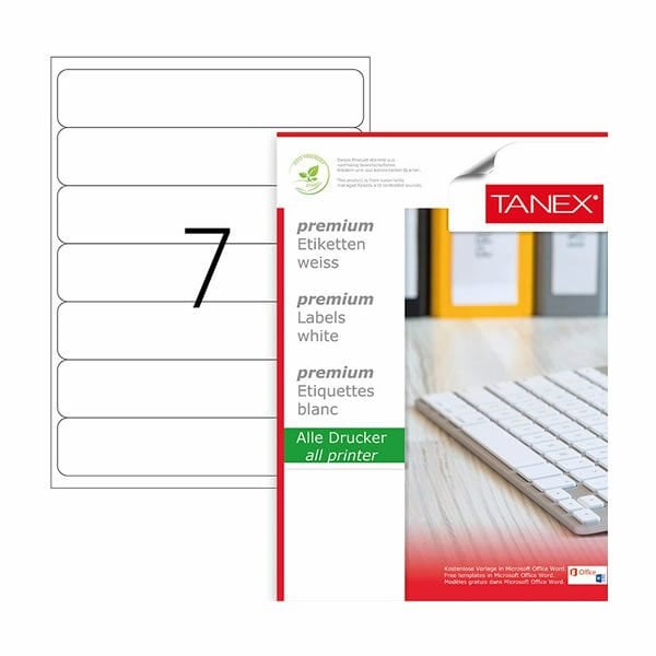 Tanex TW-2107 192,5x39mm 100 lü Lazer Etiketi