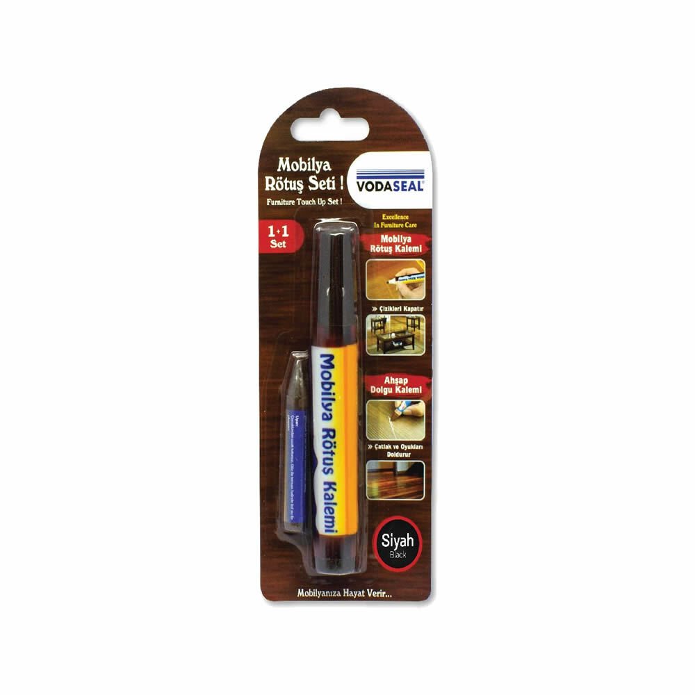 VODASEAL 1+1 SİYAH MOBİLYA RÖTUŞ SETİ
