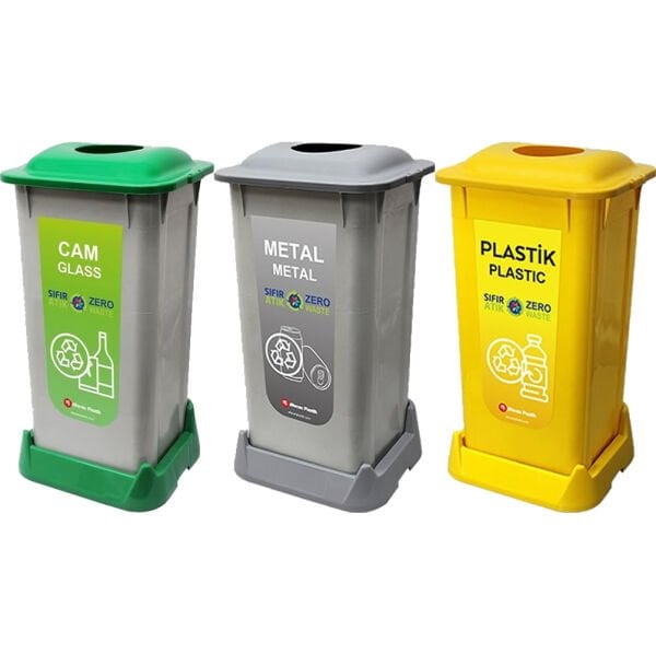 Aform 70 Lt Orjinal Plastik Atık Sarı Atık Kovası