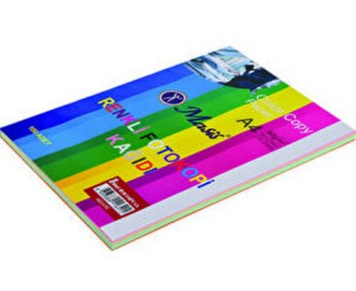 Masis A4 100 lü 5 Renkli Karışık Fotokopi Kağıdı
