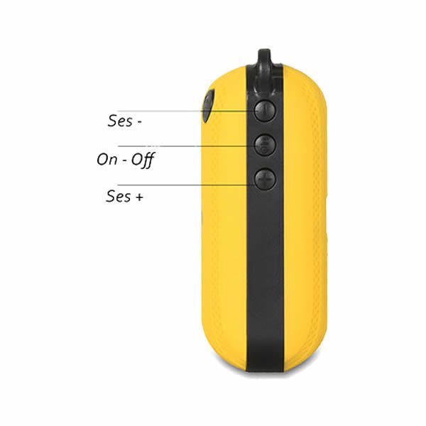 Mikado MD-22BT Sarı TF Kart Fm Destekli Bluetooth Hoparlör