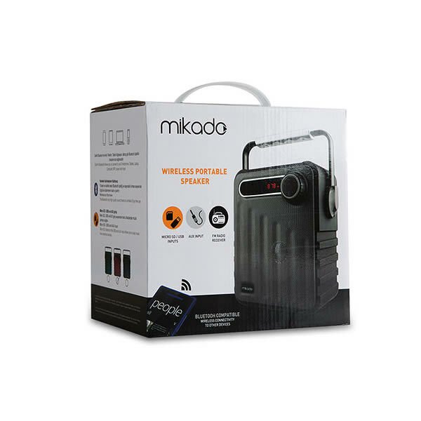 Mikado MD-1437 3w Gümüş & Gri USB-TF-FM Destekli Bluetooth Hoparlör