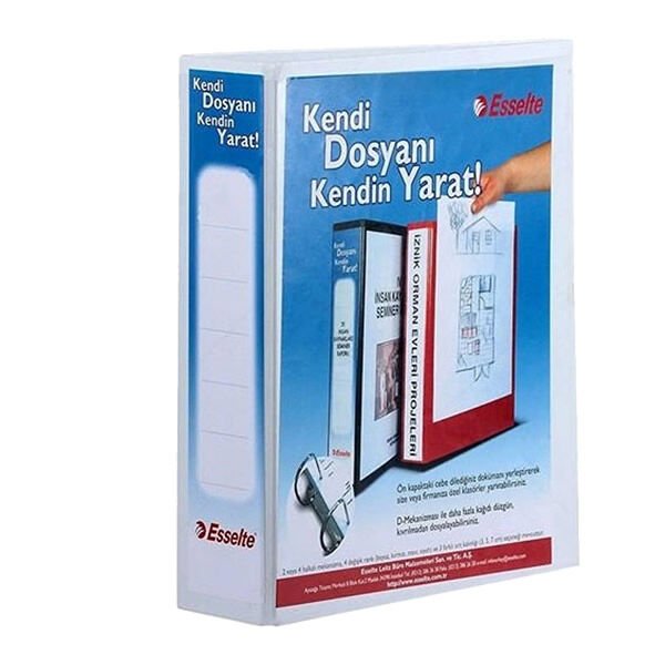 Esselte 46565411501 50 Mm 4D Mekanizmalı Beyaz Klasör