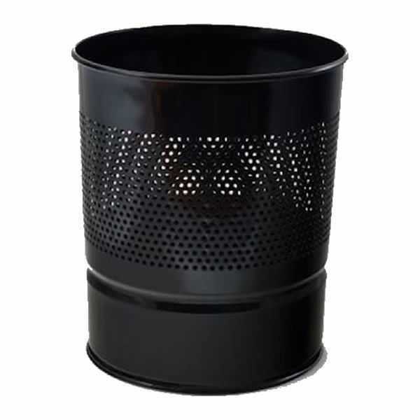 Akar 1246 Delikli Siyah Metal Çöp Kovası