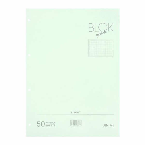 Bayındır A4 50 Yaprak Kareli Yeşil Kolej Yedeği