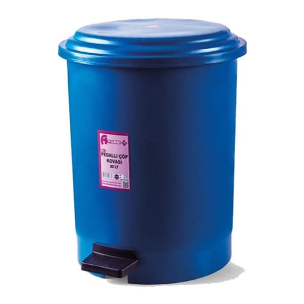 OFİS 30 LT RENKLİ PEDALLI PLASTİK ÇÖP KOVASI