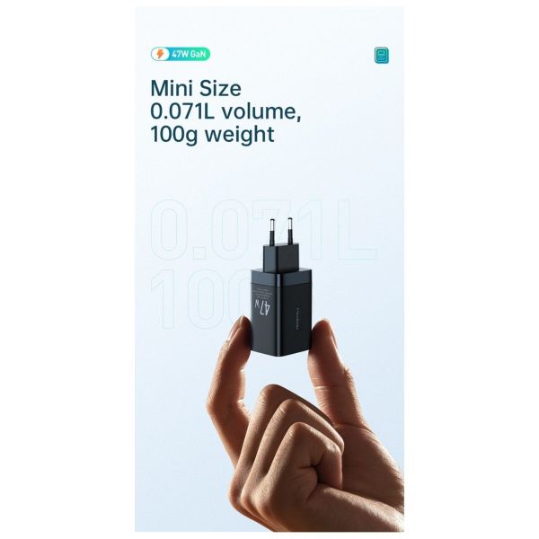 Mcdodo CH-8581 47 w Siyah Mini Gan Duvar Adaptörü