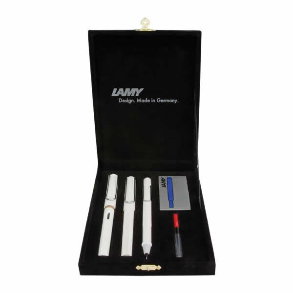 Lamy Sfr-3Pb Safari Kadife Beyaz Dolma&Versatil&Tükenmez Kalem Seti
