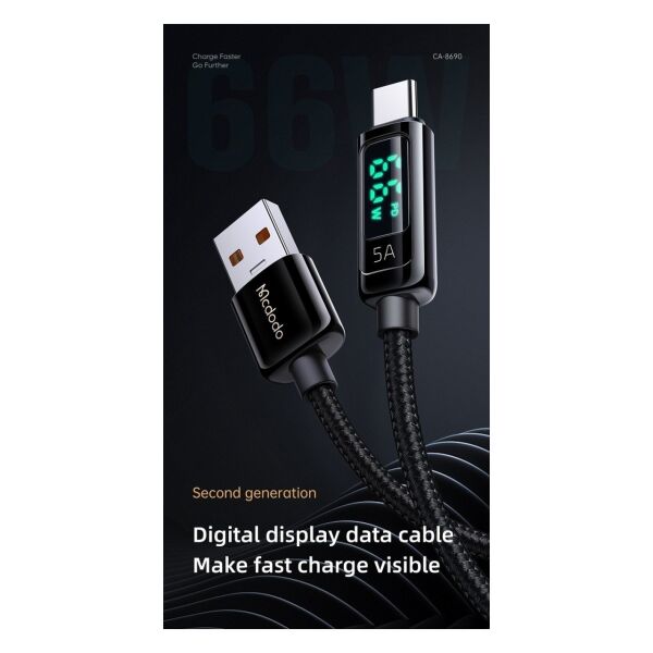 Mcdodo CA-8690 Dijital Ekranlı Type-C Data - Şarj Kablosu
