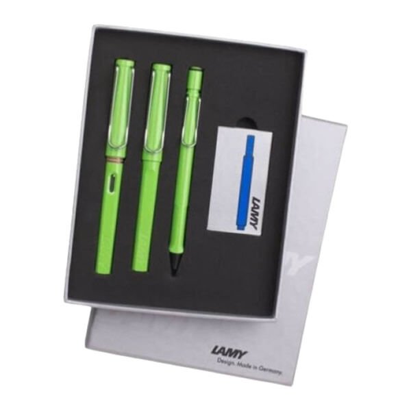 Lamy Sfr-3El Safari Kadife Elma Yeşili Dolma&Tükenmez&Versatil Kalem Seti