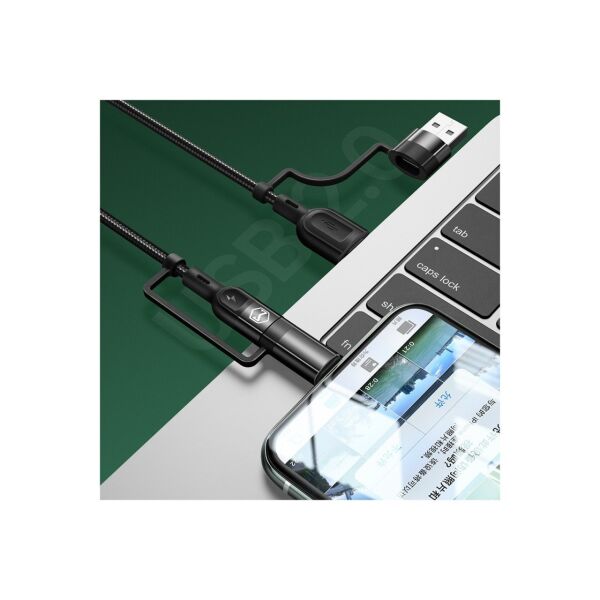 Mcdodo CA-8070 60 w 3A 4 in 1 Siyah 1.2 mt Hızlı Şarj Kablosu