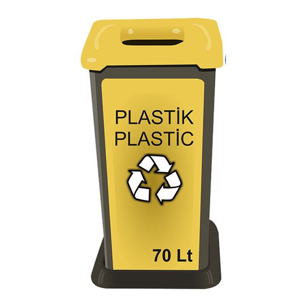 Ofisostim 70 Lt Sarı Atık Kumbarası