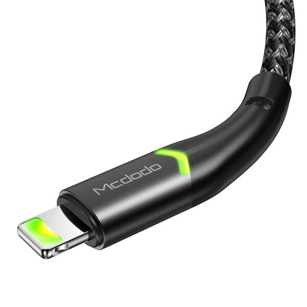 Mcdodo CA-7842 Koyu Turuncu Işıklı Lightning Data Şarj Kablosu