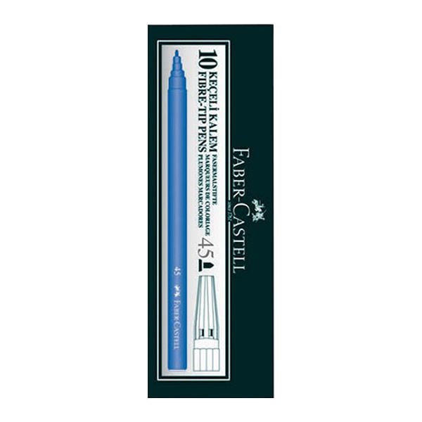 Faber-Castell 10 lu Mavi Keçeli Kalem