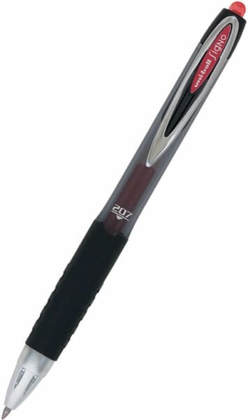 Uni-Ball Umn-207 0,7 mm Kırmızı Signo Mekanik Jel Kalem