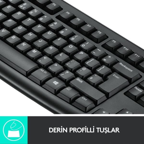 Logitech 920-004525 MK270 Siyah Q Kablosuz Klavye Mouse Set