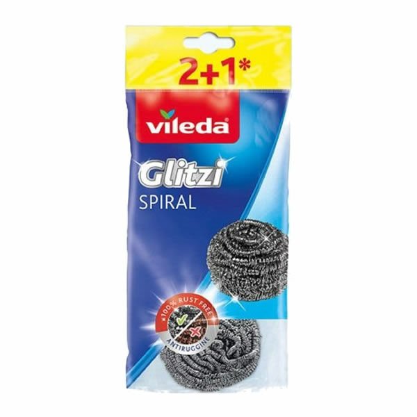 Vileda 008 Glitzi 2+1 Spiral Çelik Sünger