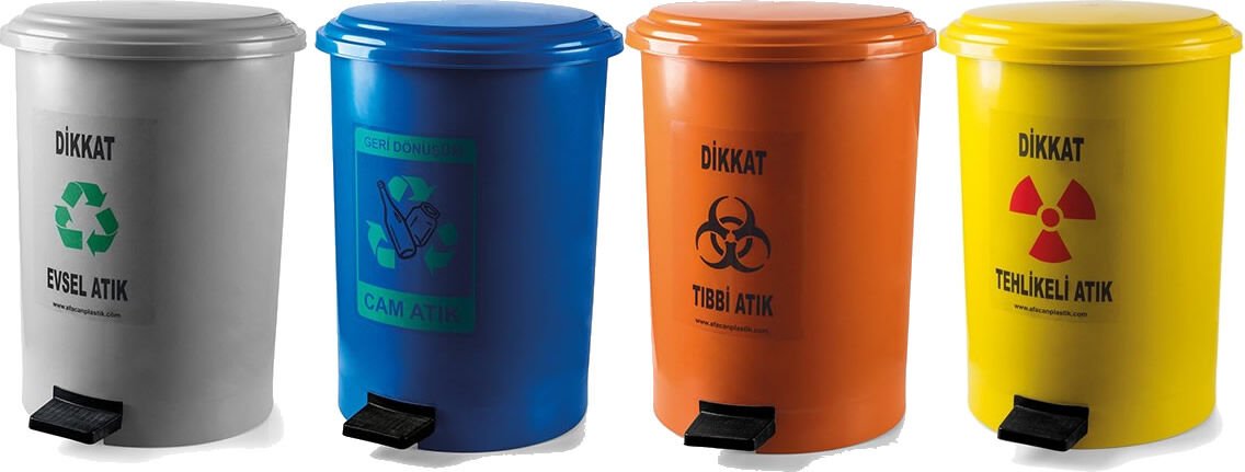 AFACAN 40 LT GRİ PEDALLI ATIK KOVASI