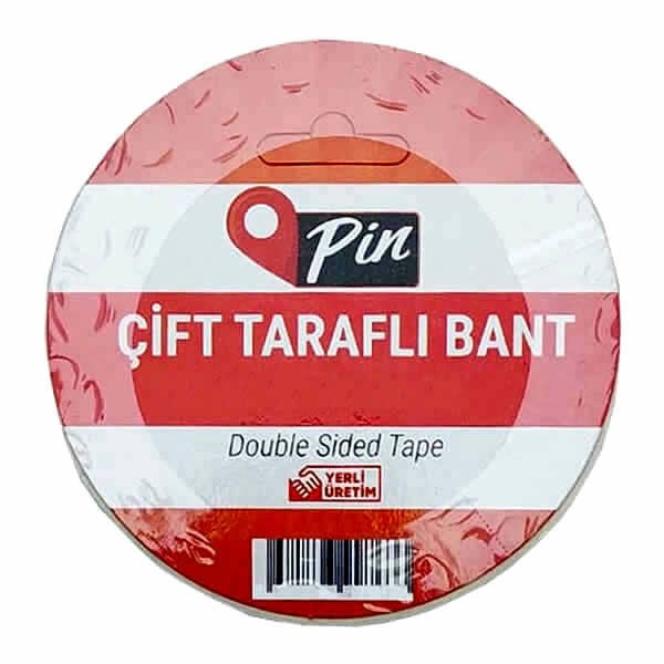 Pin 8043 15 mm x 25 mt Hotmelt Askılı Çift Taraflı Bant