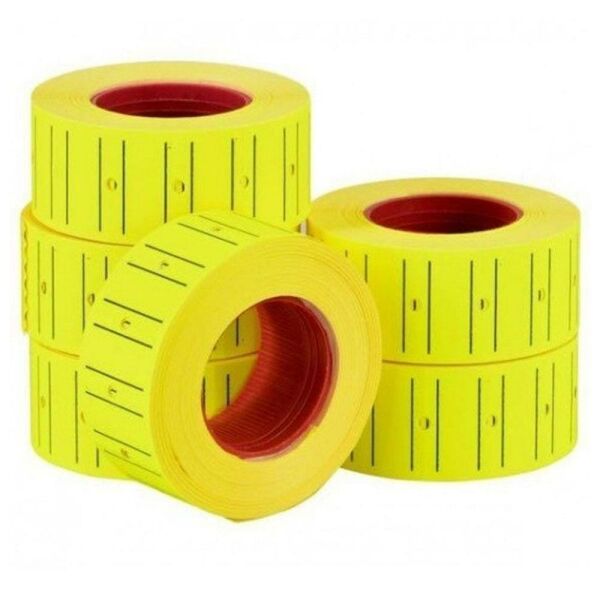 Tanex 12x21 6 lı Motex Floresan Sarı Çizgili Etiket