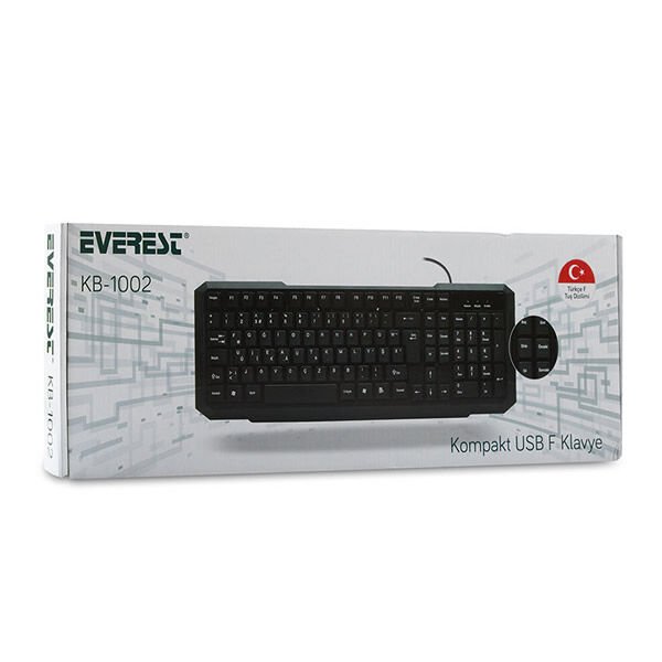 Everest Kb-1002 F Türkçe Siyah Usb Klavye