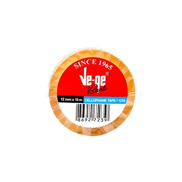 Vege 12mmX10mt Selefon Bant Mavi Şeritli