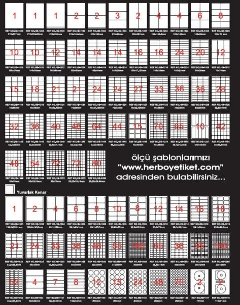 Herboy HB-1124 70mmX42,4mm Beyaz Lazer Etiket