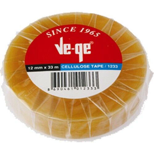 Vege 12mmX66 Mavi Şeritli Cellulose Bant