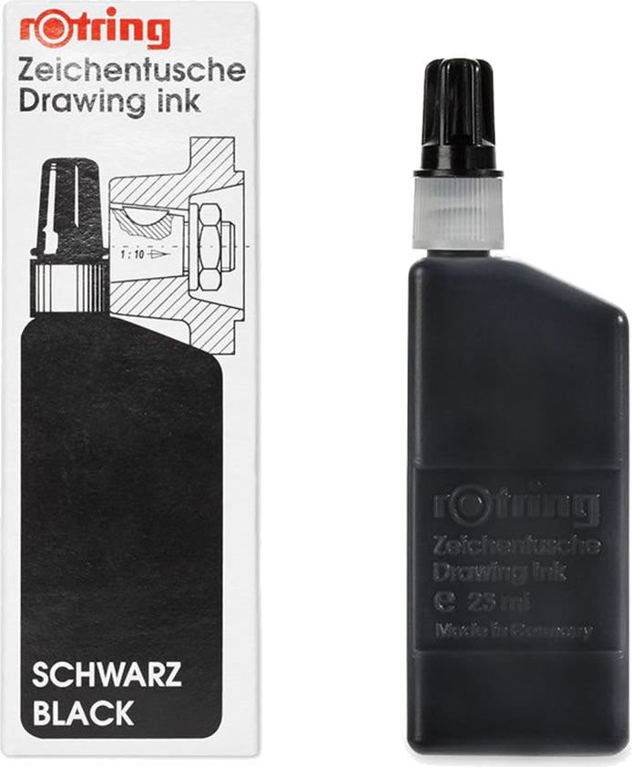 Rotring S0194660 23 ml Siyah Rapido Mürekkebi