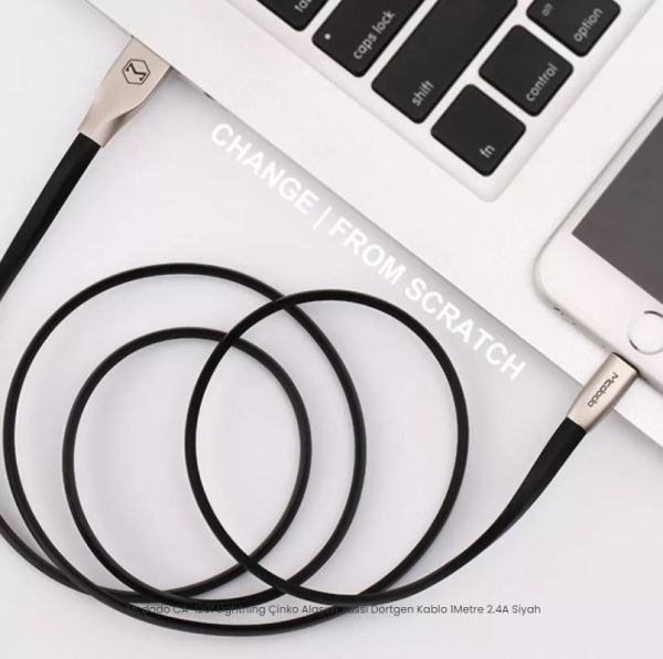 Mcdodo CA-1201 Çinko Alaşım Yassı Dörtgen Şarj Kablosu