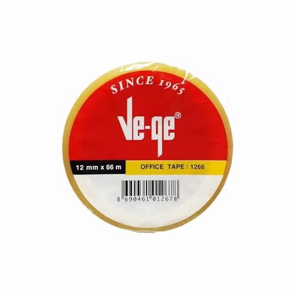 Vege 66MU 12mmX66mt Sarı Şerit Ofis Bandı